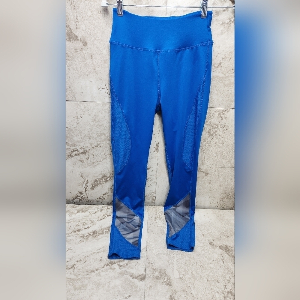 Orange Theory Mesh Panel Workout Legging Womens OTF Size XS Blue